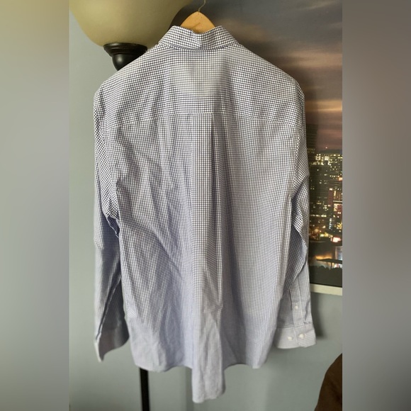 Cutter & Buck Gonzaga Bulldogs Blue Plaid Collar Shirt Long Sleeve Mens Medium - Picture 4 of 7